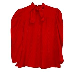 Sandro Paris tie neck blouse